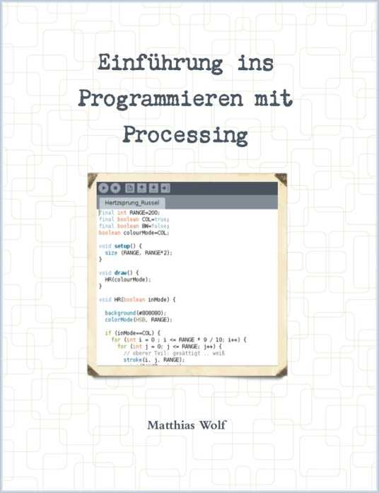 Book cover for the book Einführung ins Programmieren mit Processing